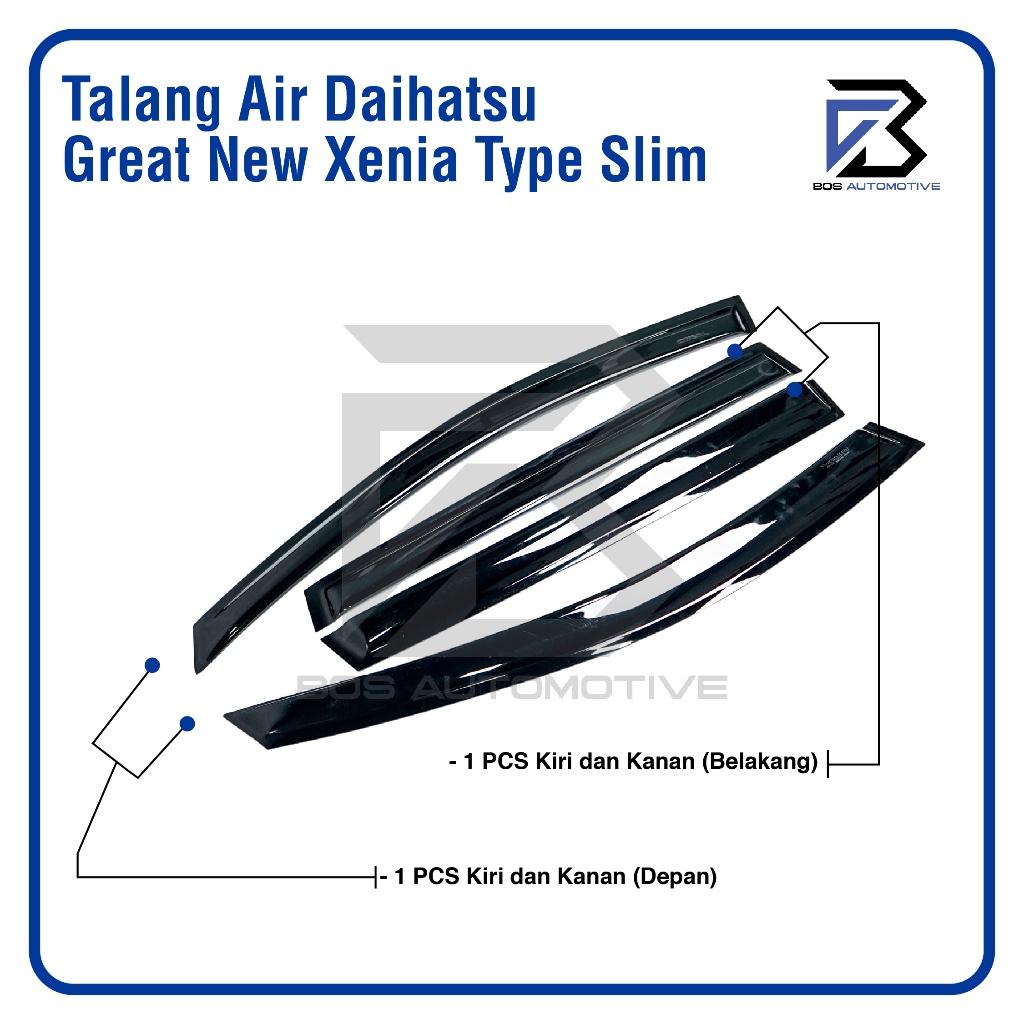 Talang Air Pintu Mobil Daihatsu Great New Xenia 2015 â€“ 2020 Model Slim 4 Pintu - foto-produk-3