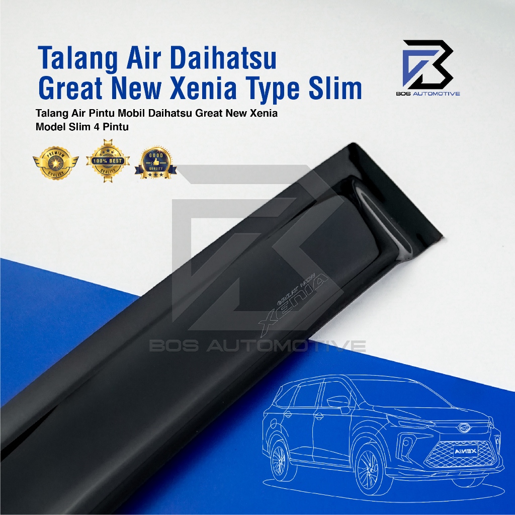 Talang Air Pintu Mobil Daihatsu Great New Xenia 2015 â€“ 2020 Model Slim 4 Pintu