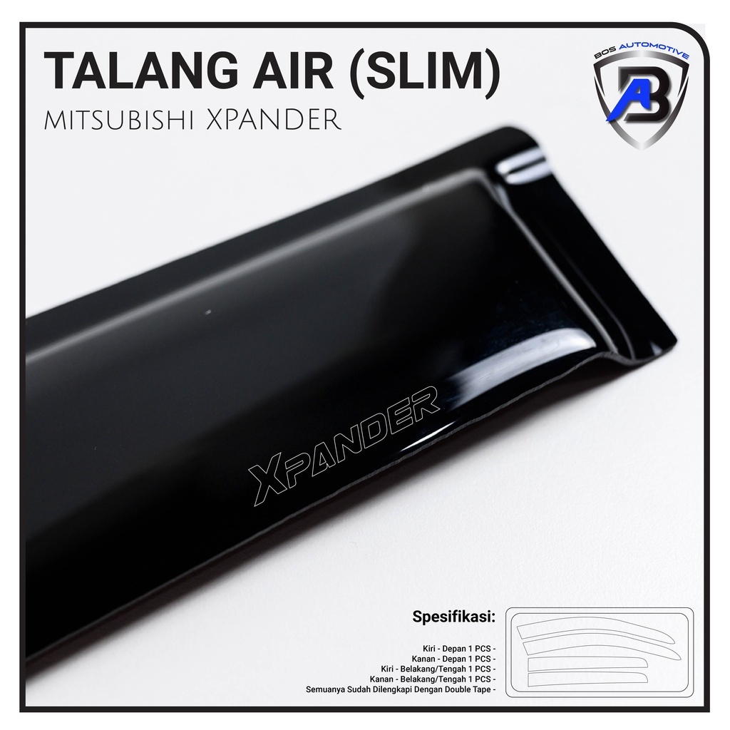 Talang Air Pintu Mobil Mitsubishi Xpander 2017 â€“ 2022 Model Slim 4 Pintu - foto-variasi-1