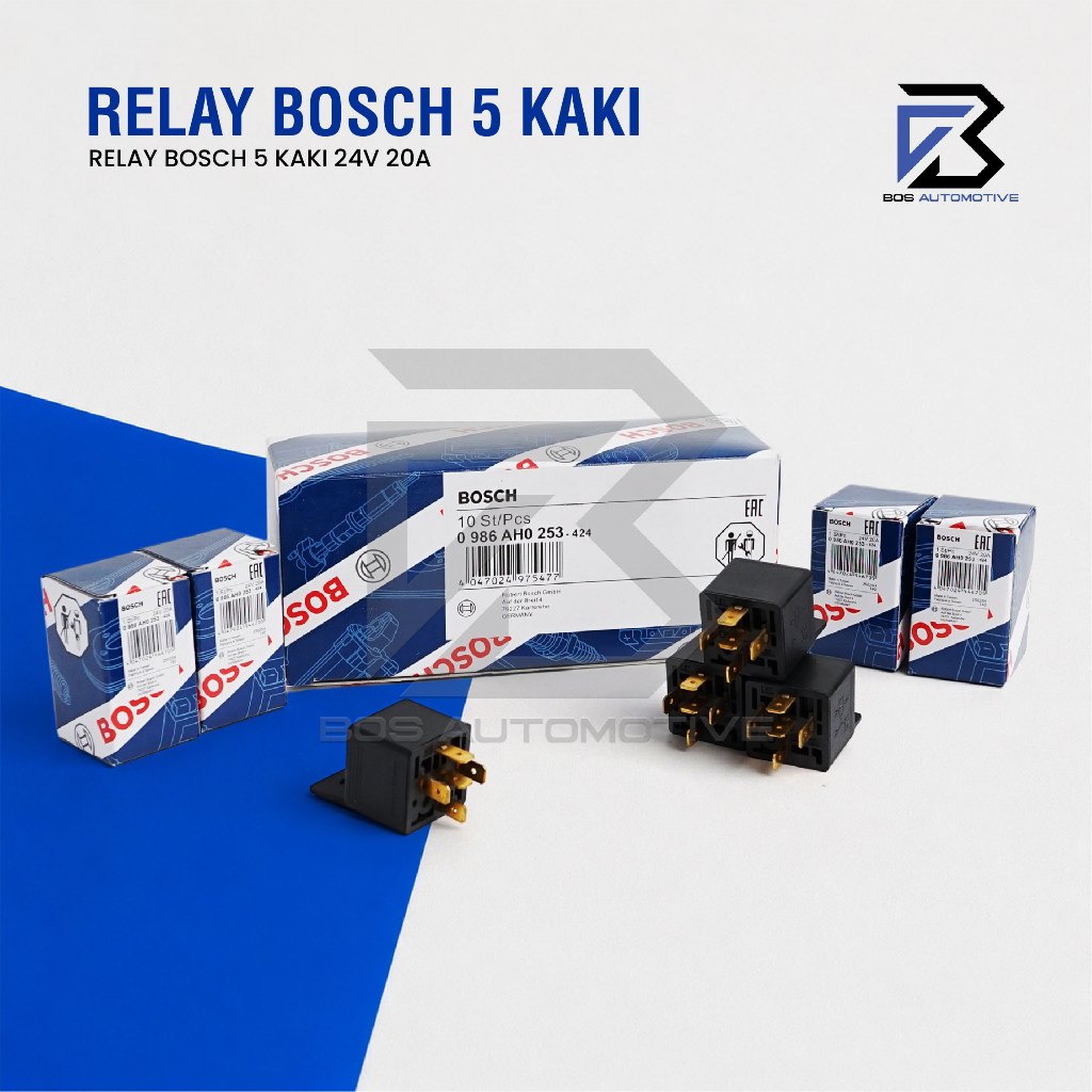 Relay Bosch Kaki 5 Pin 24V 20 Ampere Untuk Klakson Lampu Mobil Truk Bus Original - foto-produk-4