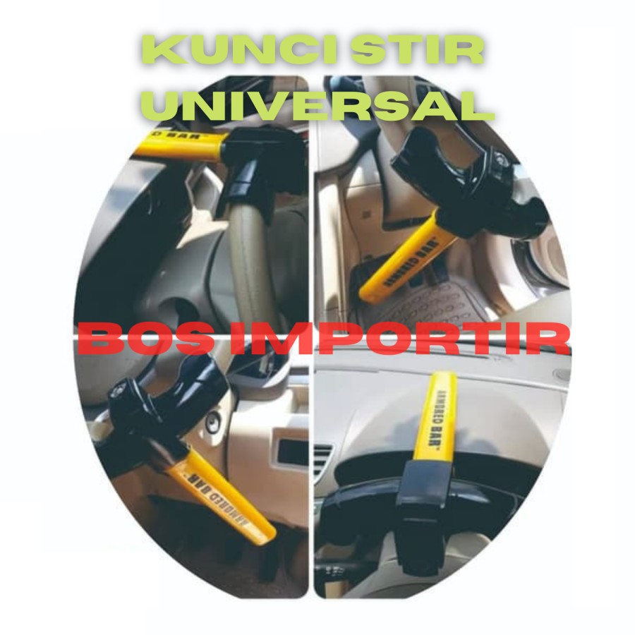 Kunci Pengaman Stir Mobil Universal Armored Bar Setir Universal - foto-produk-1