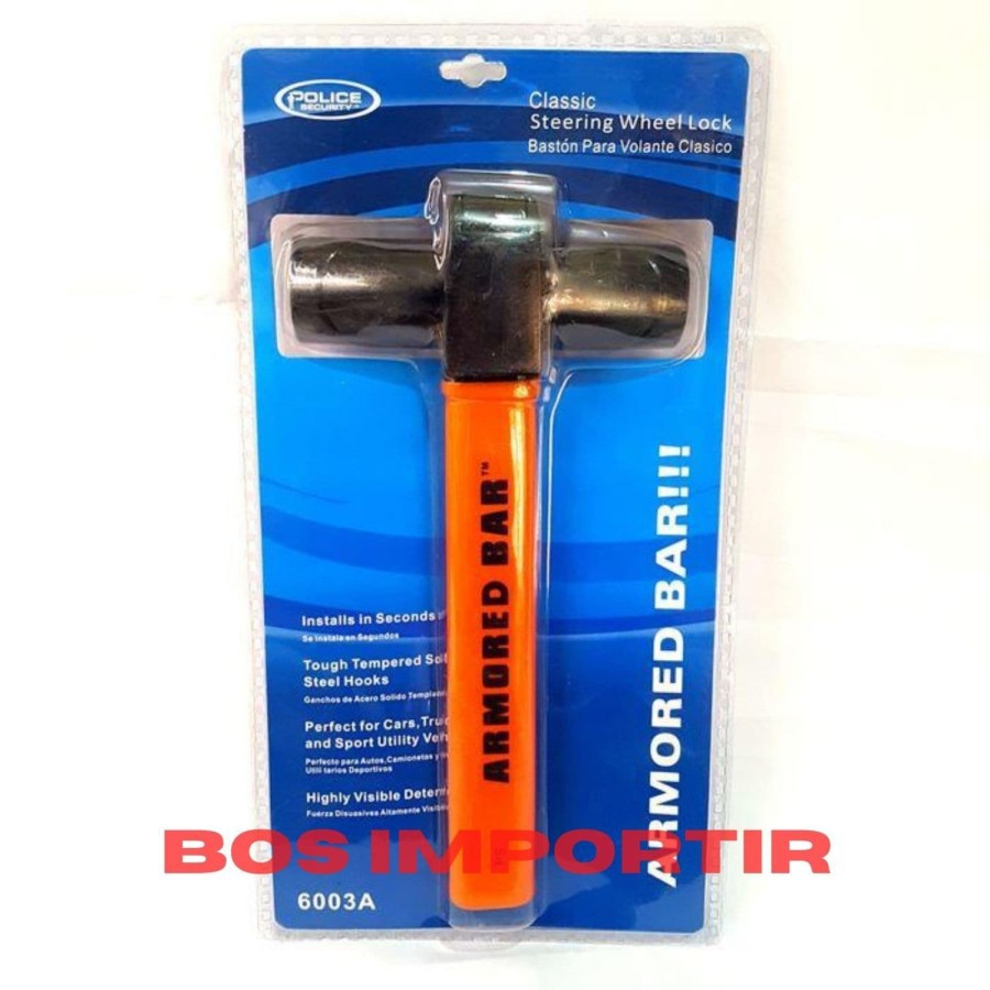 Kunci Pengaman Stir Mobil Universal Armored Bar Setir Universal - foto-produk-2