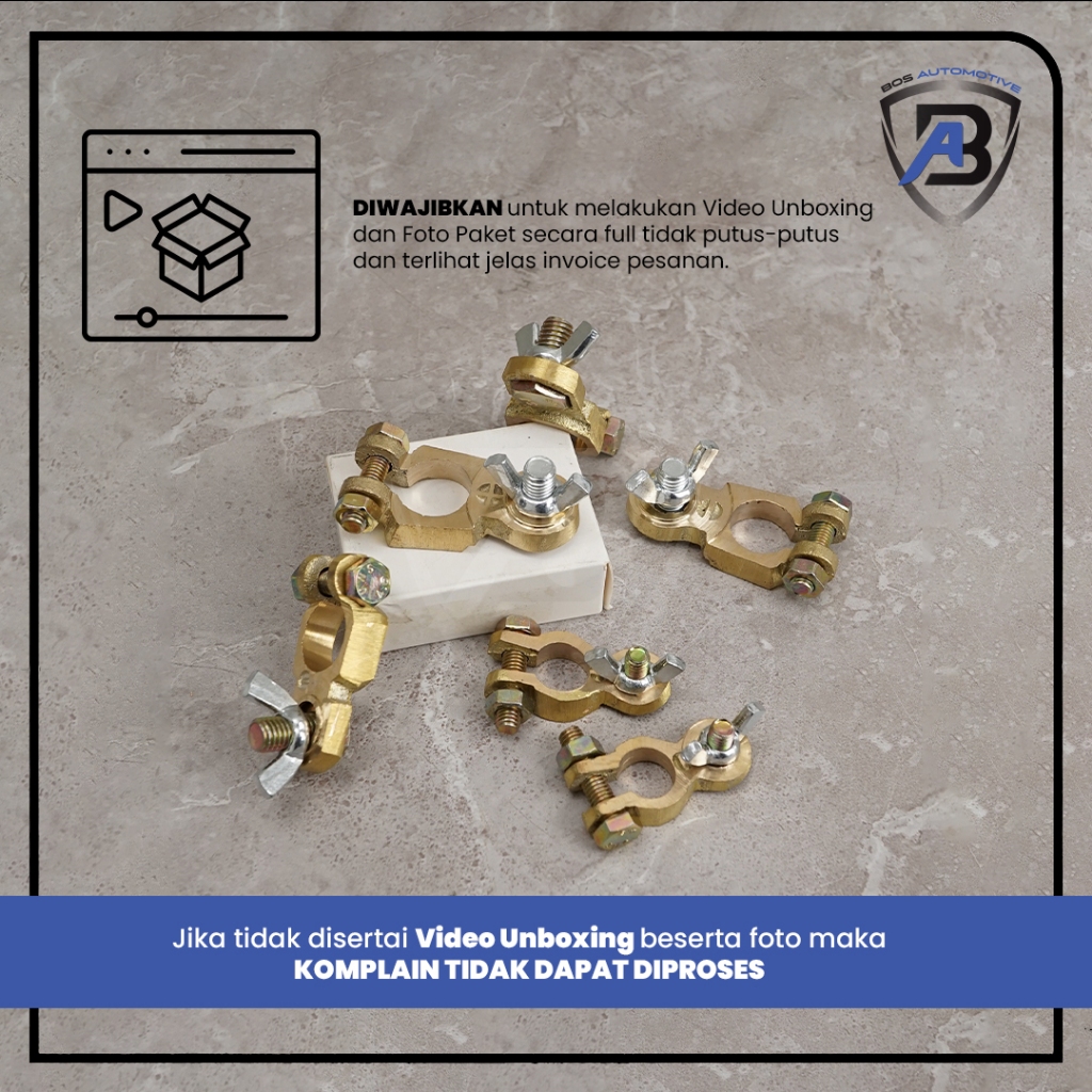 Terminal Kepala Aki Kuningan/Klem ACCU N40 Universal High Quality - foto-produk-2