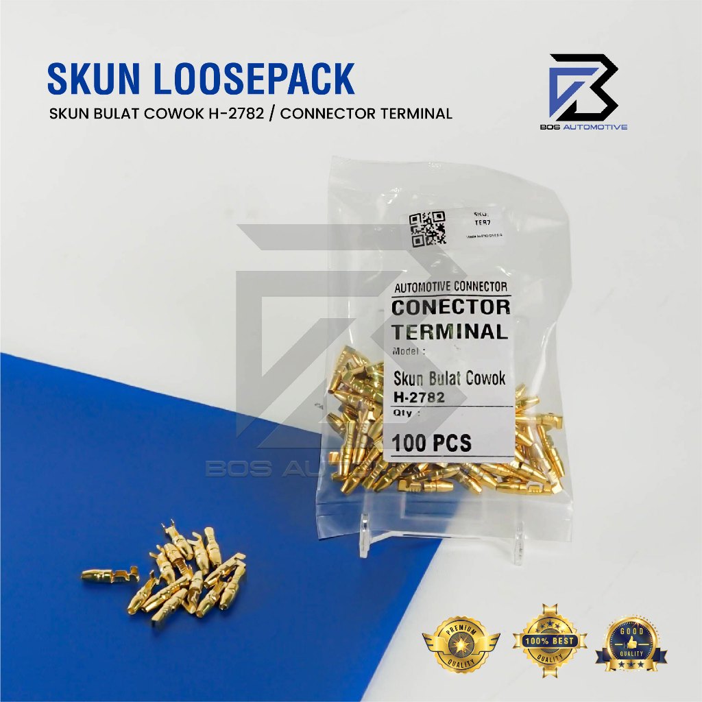 Terminal Skun Cewek Bulat H-2743 Konektor Kabel Female Berkualitas (LOSSE PACK) - foto-variasi-2