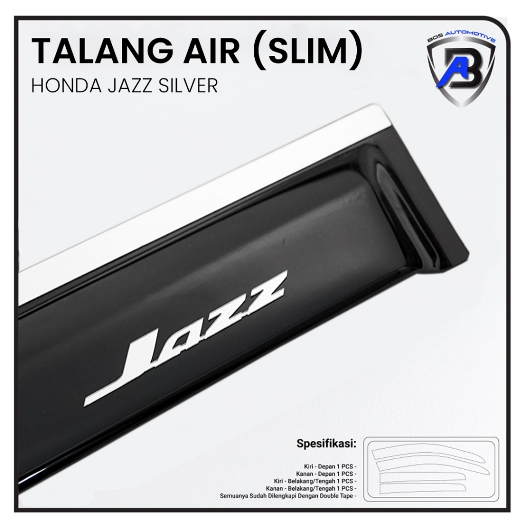 Talang Air Pintu Mobil Honda Jazz 2001 â€“ 2007 Model Slim 4 Pintu - foto-variasi-2