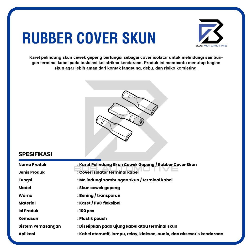 Karet Pelindung Skun Cewek Besar Insulator Kondom Skun Terminal Female Gepeng Berkualitas (LOSSE PACK) - foto-produk-2