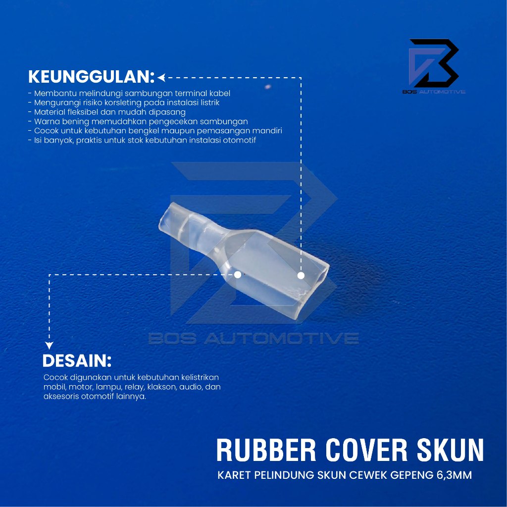 Karet Pelindung Skun Cewek Besar Insulator Kondom Skun Terminal Female Gepeng Berkualitas (LOSSE PACK) - foto-produk-3