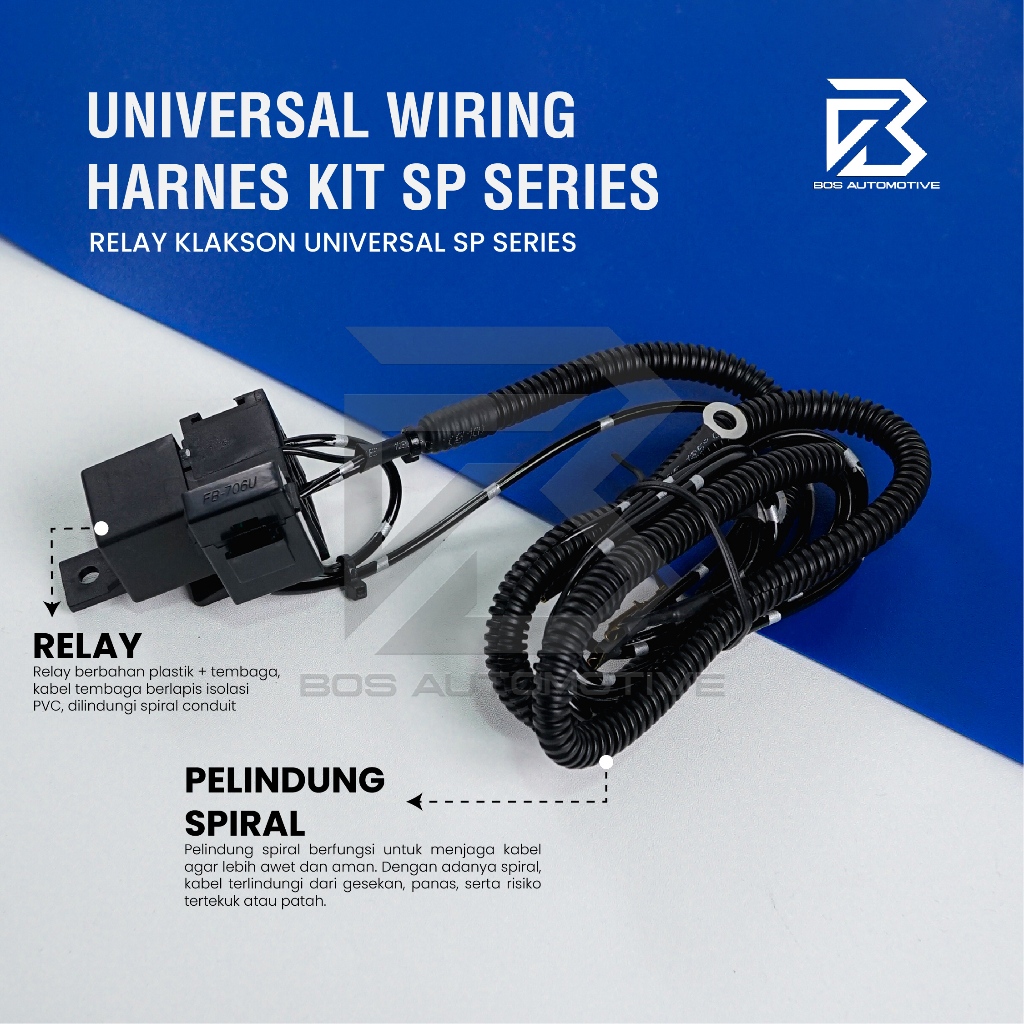 Kabel Relay Set Klakson Mobil Motor Relay BOSCH SP SERIES 12V - foto-produk-3