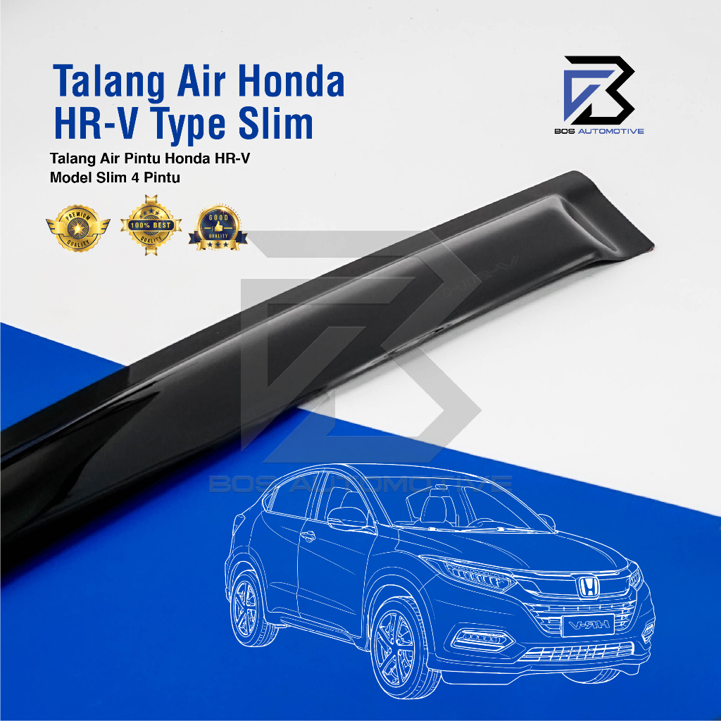 Talang Air Pintu Mobil Honda HRV 2015 â€“ 2020 Model Slim 4 Pintu