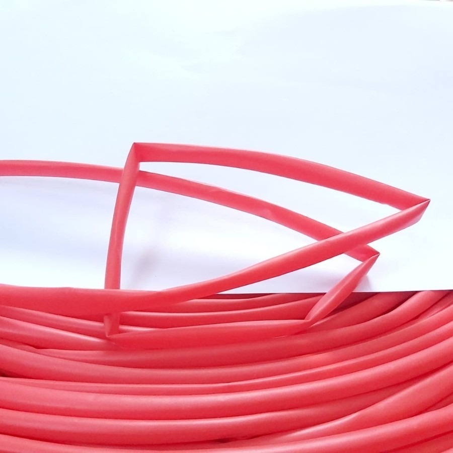 Selang Bakar / Heat Shrink Tube / Selongsong Kabel Bakar / Pelindung Kabel / Selang Kabel / Isolasi Bakar 6MM (100 METER MERAH)