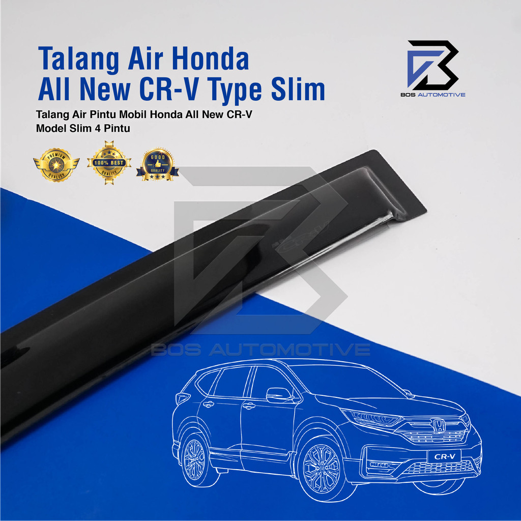 Talang Air Pintu Mobil Honda All New CRV 2007 - 2012 Model Slim 4 Pintu
