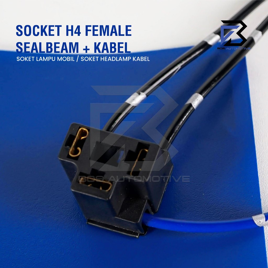 Socket Seal Beam Female / Soket Sealbeam Bohlam Lampu Mobil Motor H4 Cewek - foto-produk-1