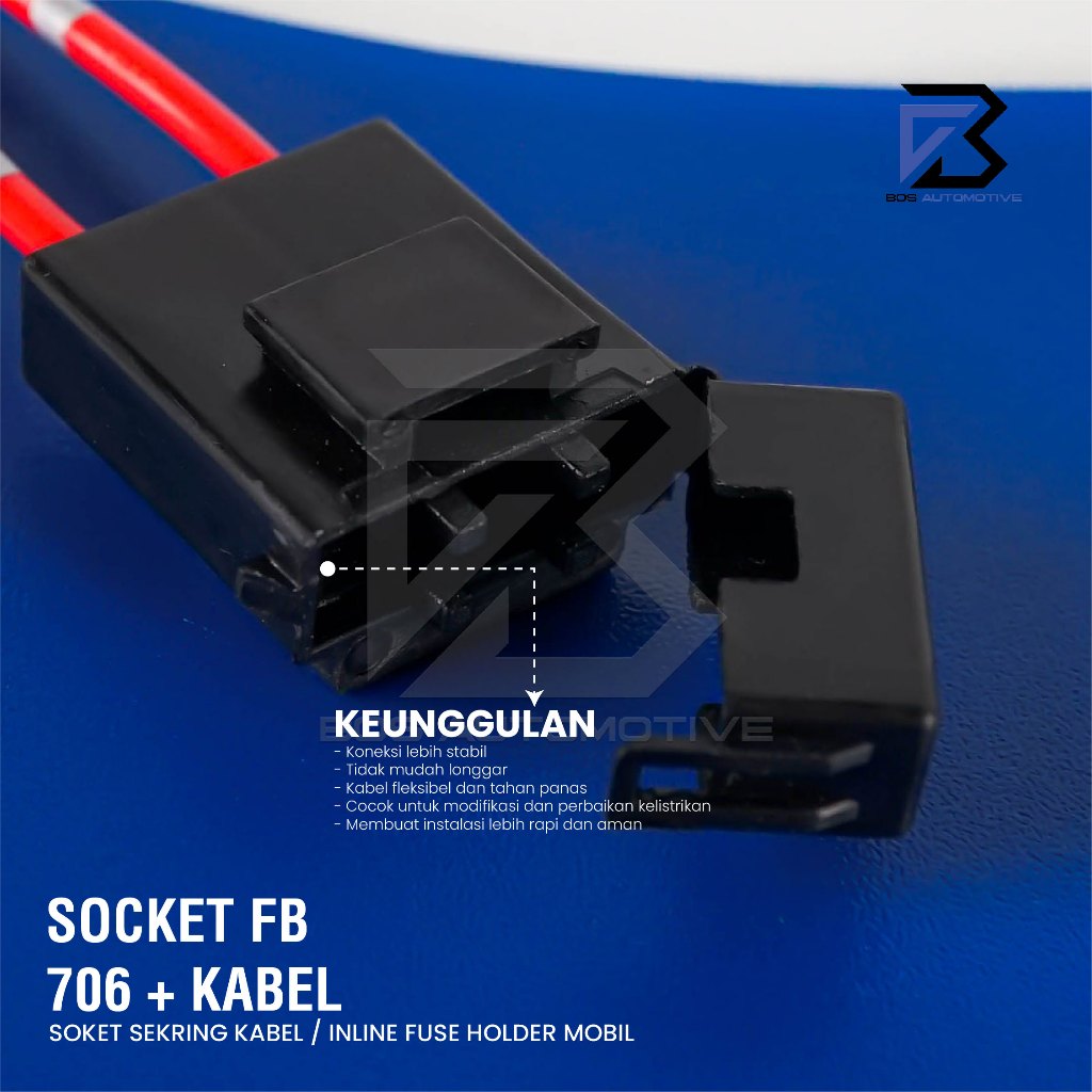 Soket Sikring FB 706 / Rumah Sikring / Socket Sekring Fuse Box Hitam - foto-produk-3
