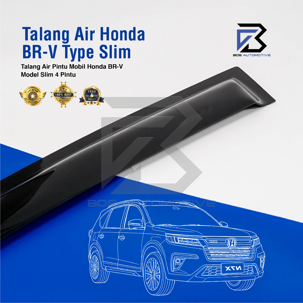 Talang Air Pintu Mobil Honda BRV 2015 - 2017 Model Slim 4 Pintu