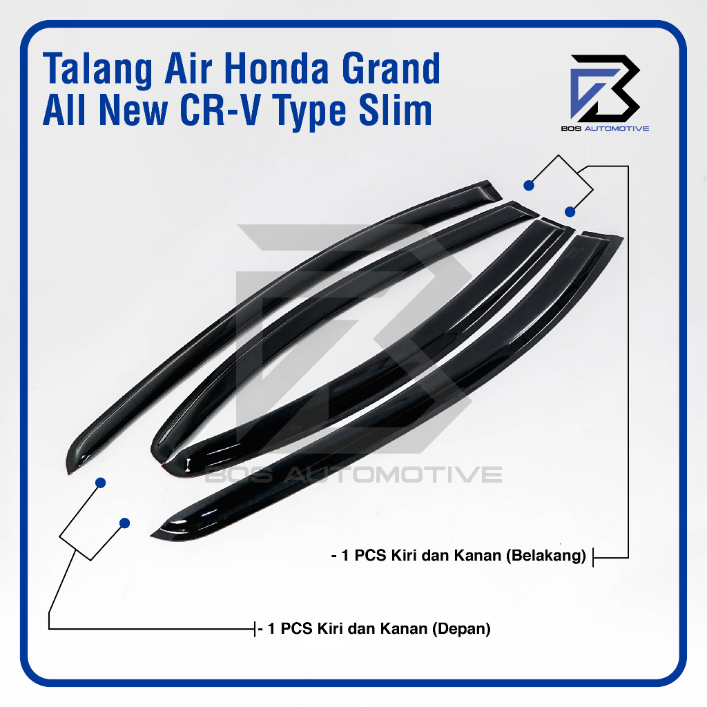 Talang Air Pintu Mobil Honda Grand All New CRV 2012 â€“ 2015 Model Slim  4 Pintu - foto-produk-3