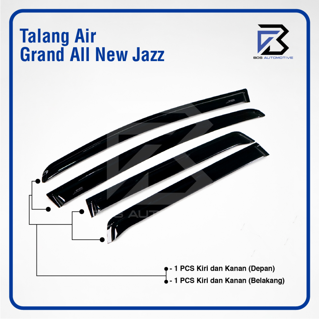 Talang Air Pintu Mobil Honda All New Jazz  2014 â€“ 2021 Model Slim 4 Pintu - foto-produk-4