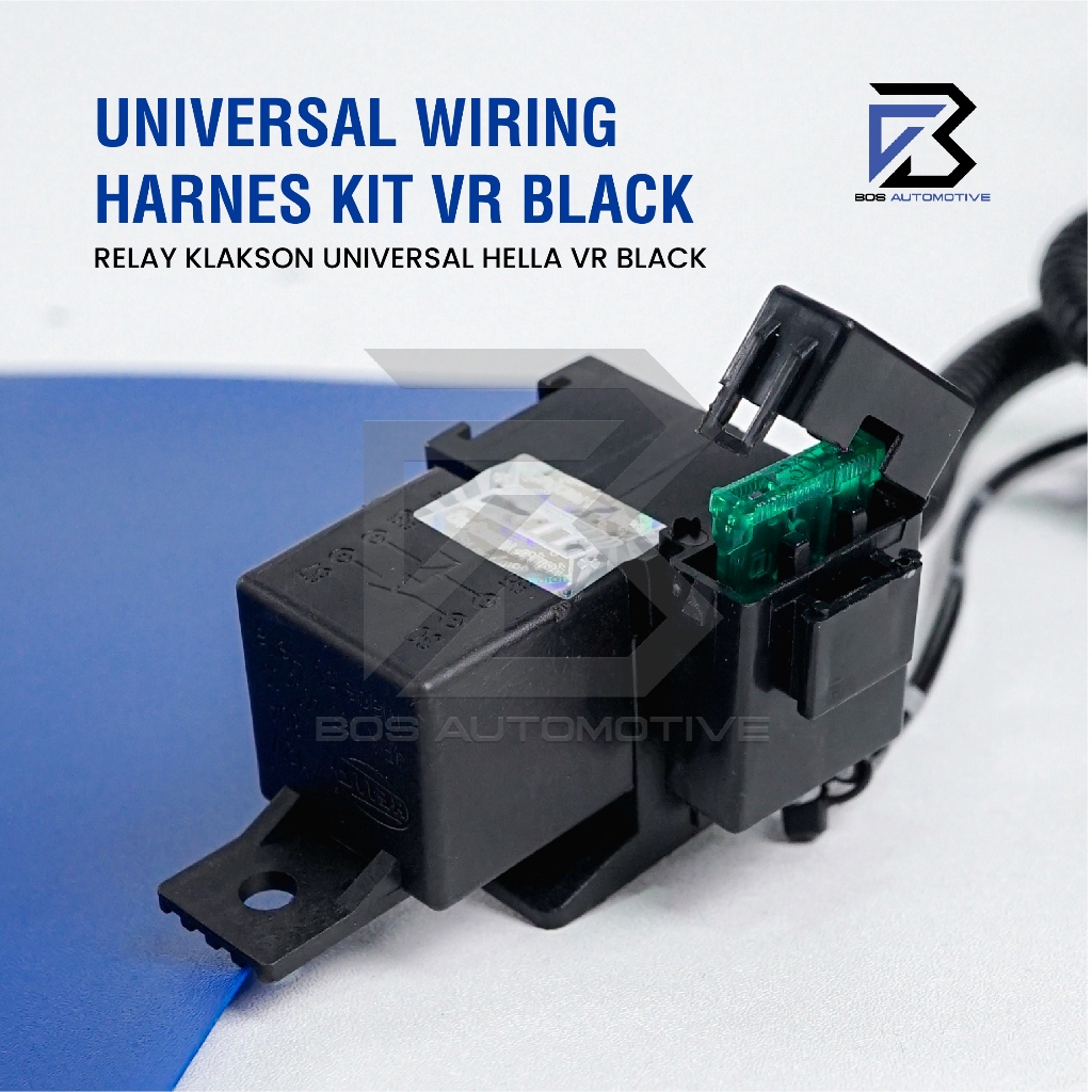 Kabel Relay Set Klakson Mobil Motor Relay HELLA VR-Black 12V - foto-produk-1