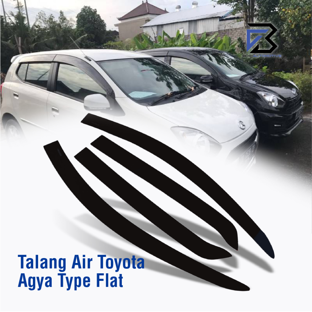 Talang Air Pintu Mobil Toyota Agya 2013 - 2020 Model Flat Rata 4 Pintu - foto-produk-5