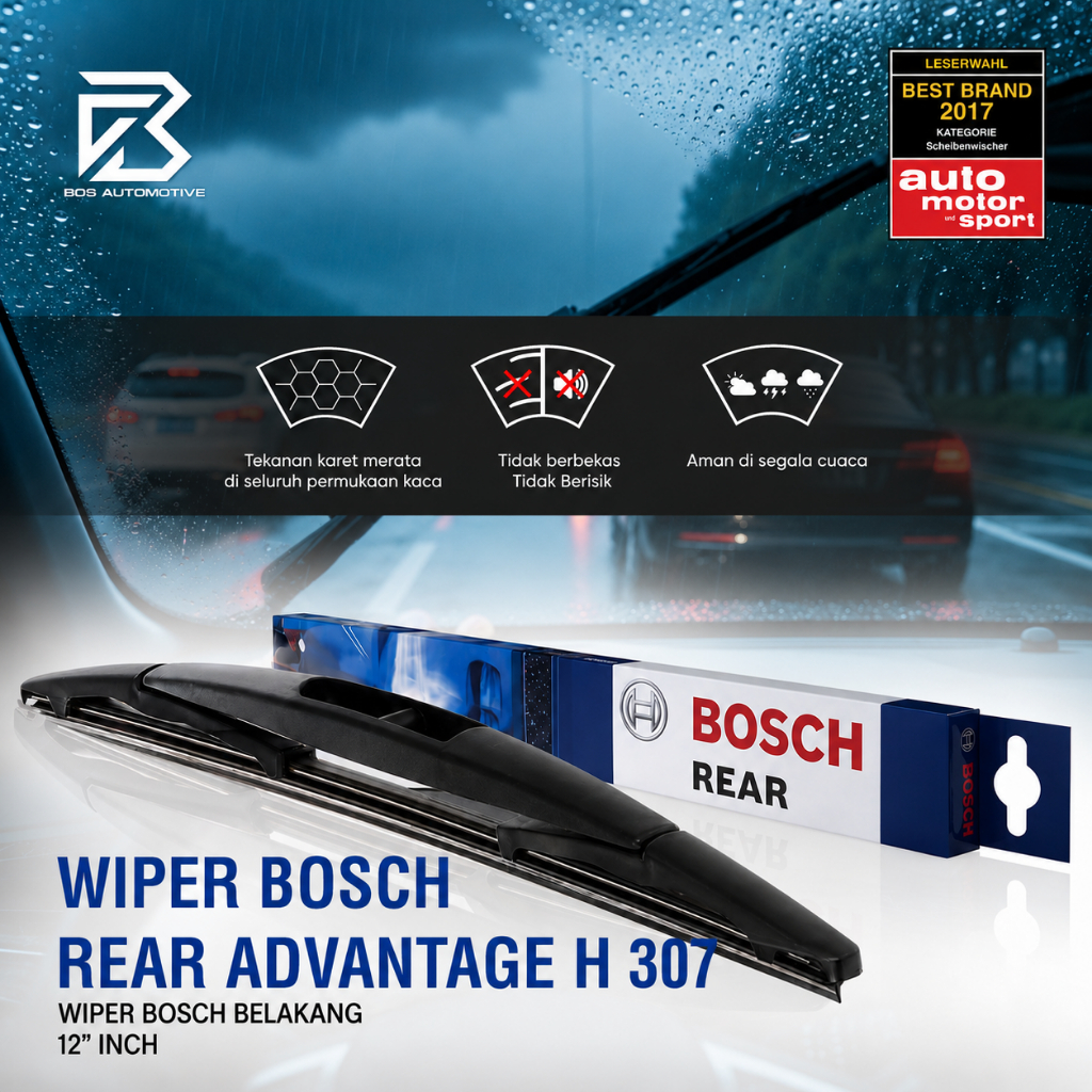 WIPER BELAKANG BOSCH H307 12" / H354 14" / H352 14" / H306 12" INCH MOBIL UNIVERSAL - foto-produk-4