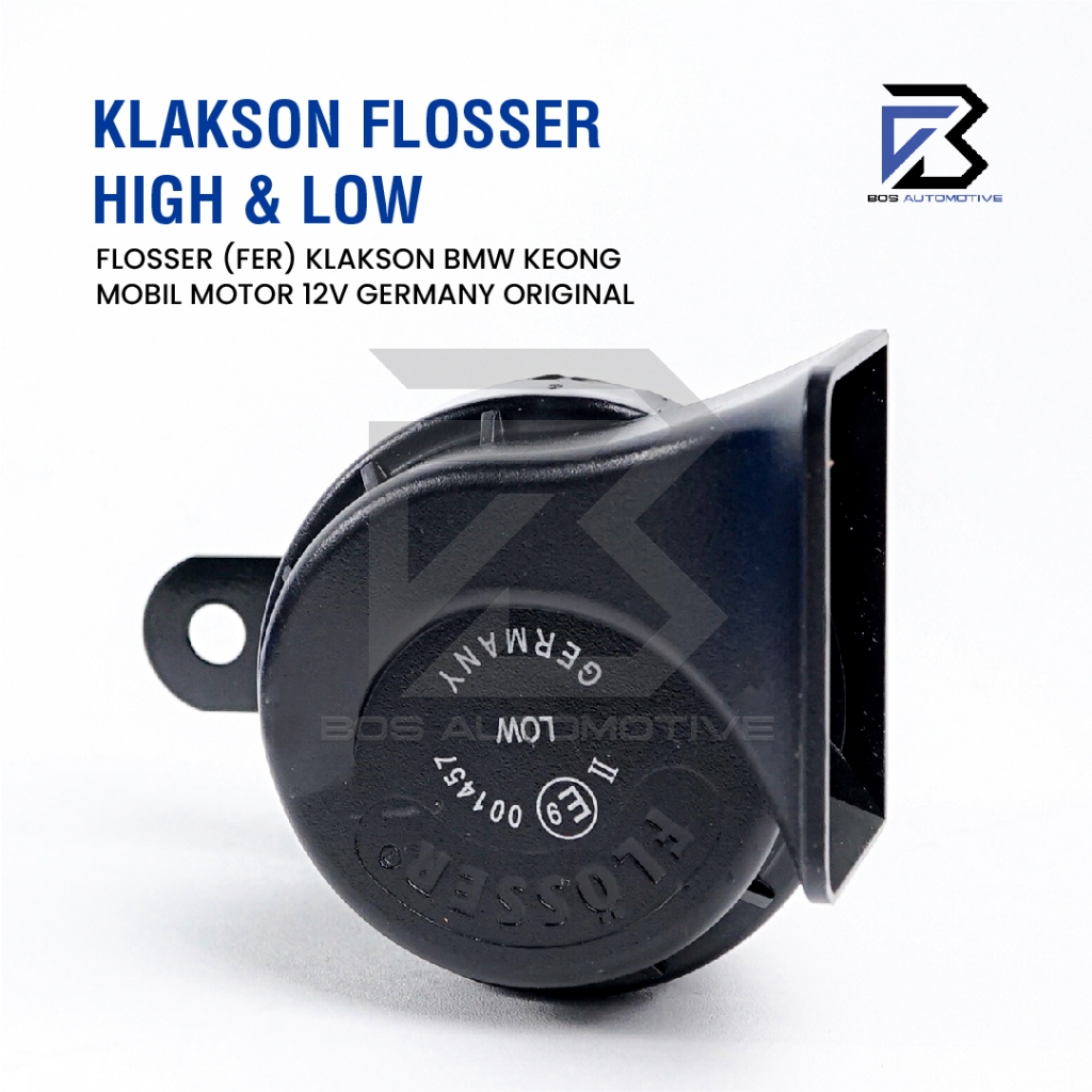Klakson Keong Mobil Motor FLOSSER (FER) Klakson BMW Germany dengan Relay Set BOSCH HELLA MX Original - foto-produk-2