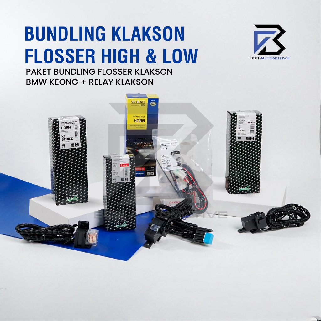 Klakson Keong Mobil Motor FLOSSER (FER) Klakson BMW Germany dengan Relay Set BOSCH HELLA MX Original - foto-produk-4